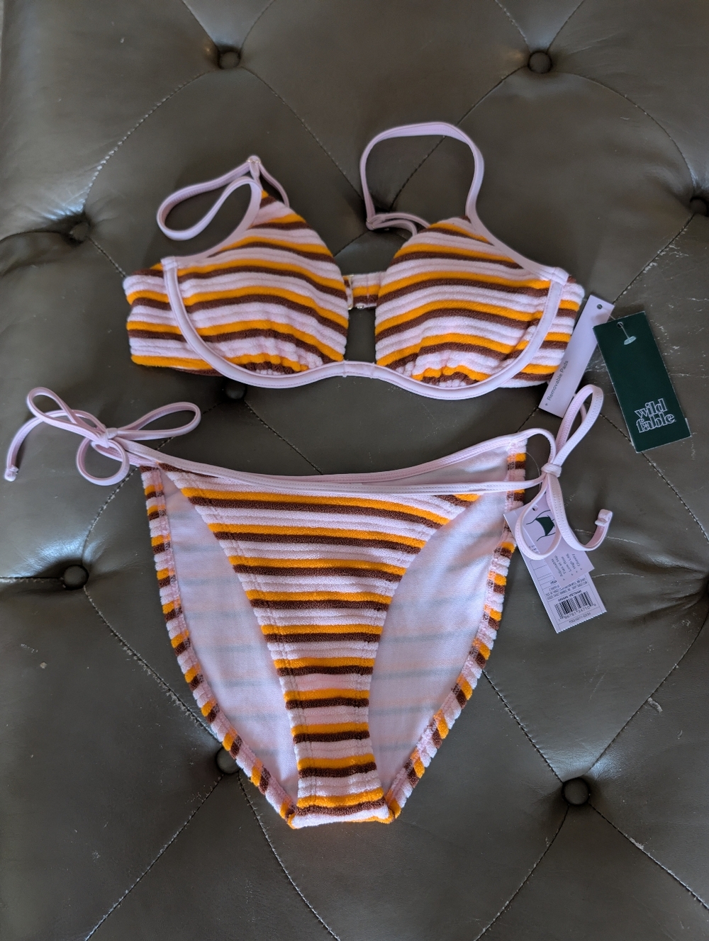 WILD FABLE Women's Pink Multi Bikini Set Sizes XS And S
